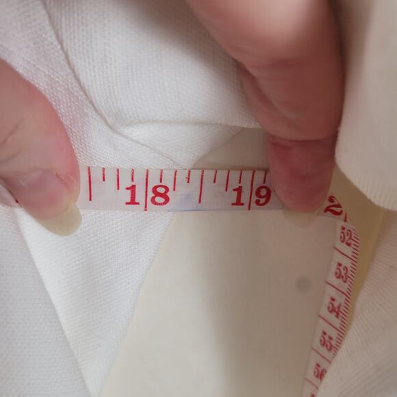 Club Monaco womens double breasted white linen gold button blazer jacket size 6 - Picture 8 of 11